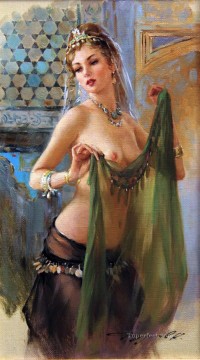 Pretty Lady KR 039 Impressionist nude Oil Paintings